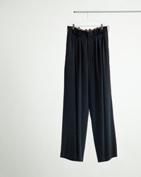 EIGHT TUCK HIGH-WAIST TROUSERS / WOOL