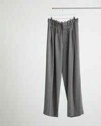EIGHT TUCK HIGH-WAIST TROUSERS / WOOL
