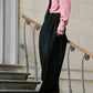 EIGHT TUCK HIGH-WAIST TROUSERS / WOOL