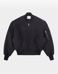 Broad Bomber Wool Black Wool